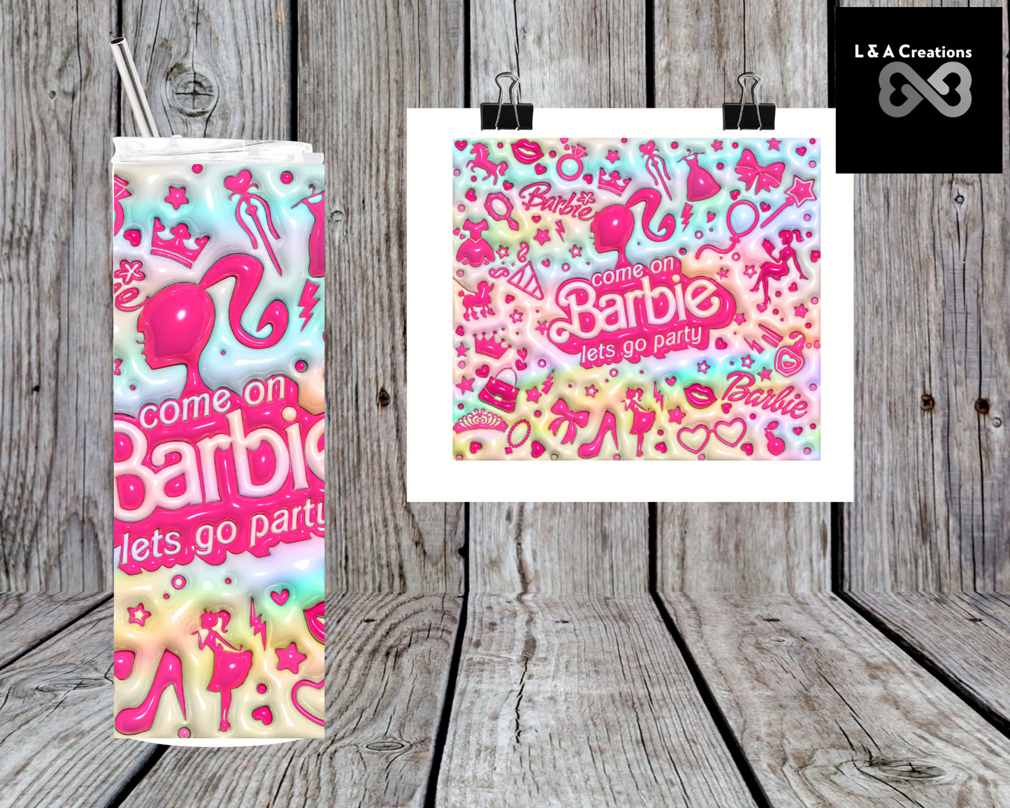 Barbie 20oz. Skinny tumbler