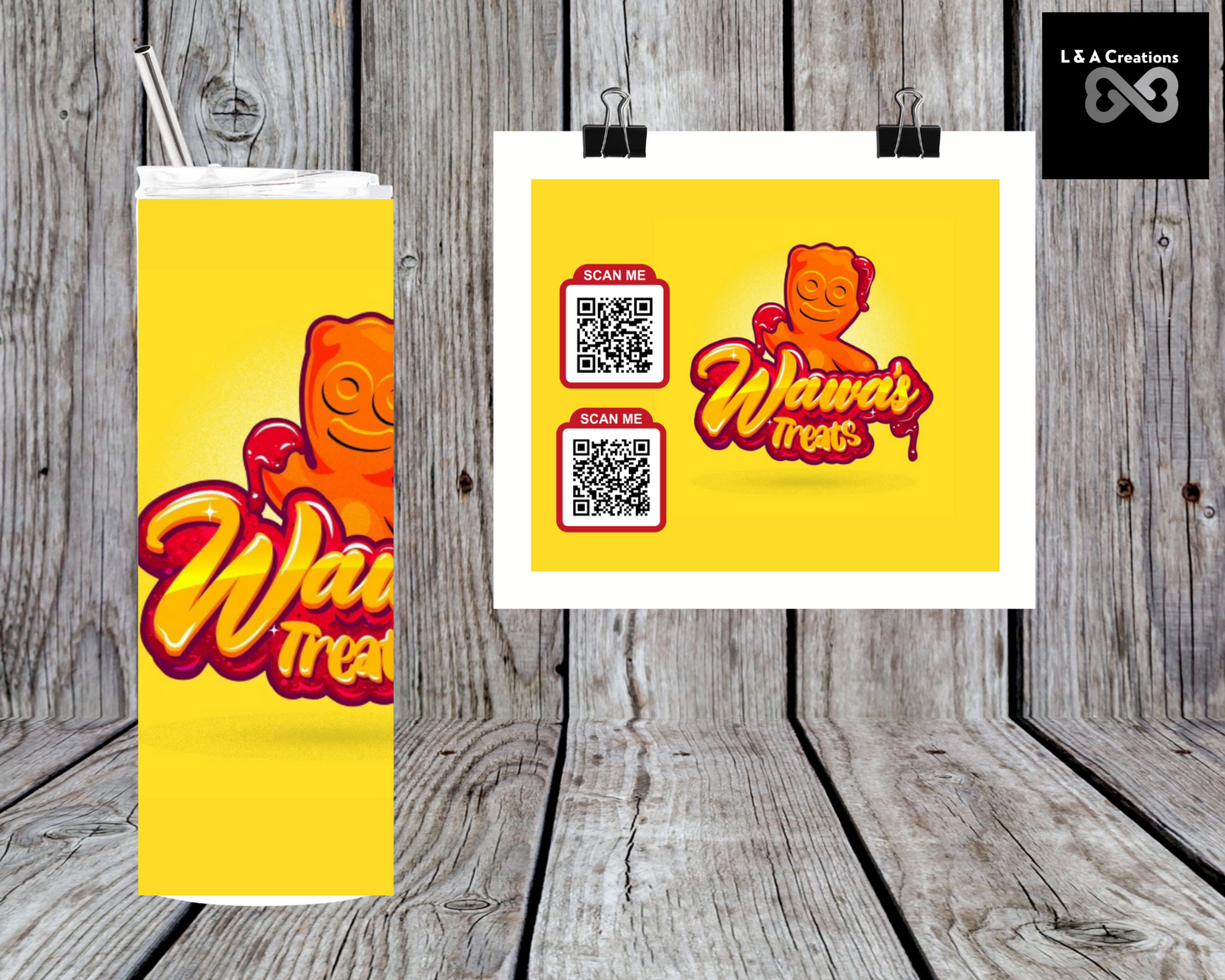 Wawa's Treats 20ox skinny tumbler