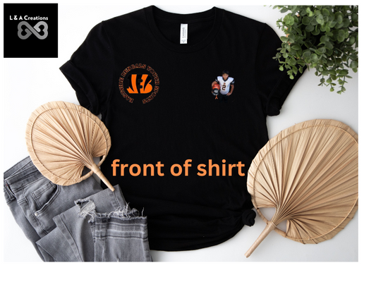 Bengals-Short Sleeve With Picture T-Shirt Personalized
