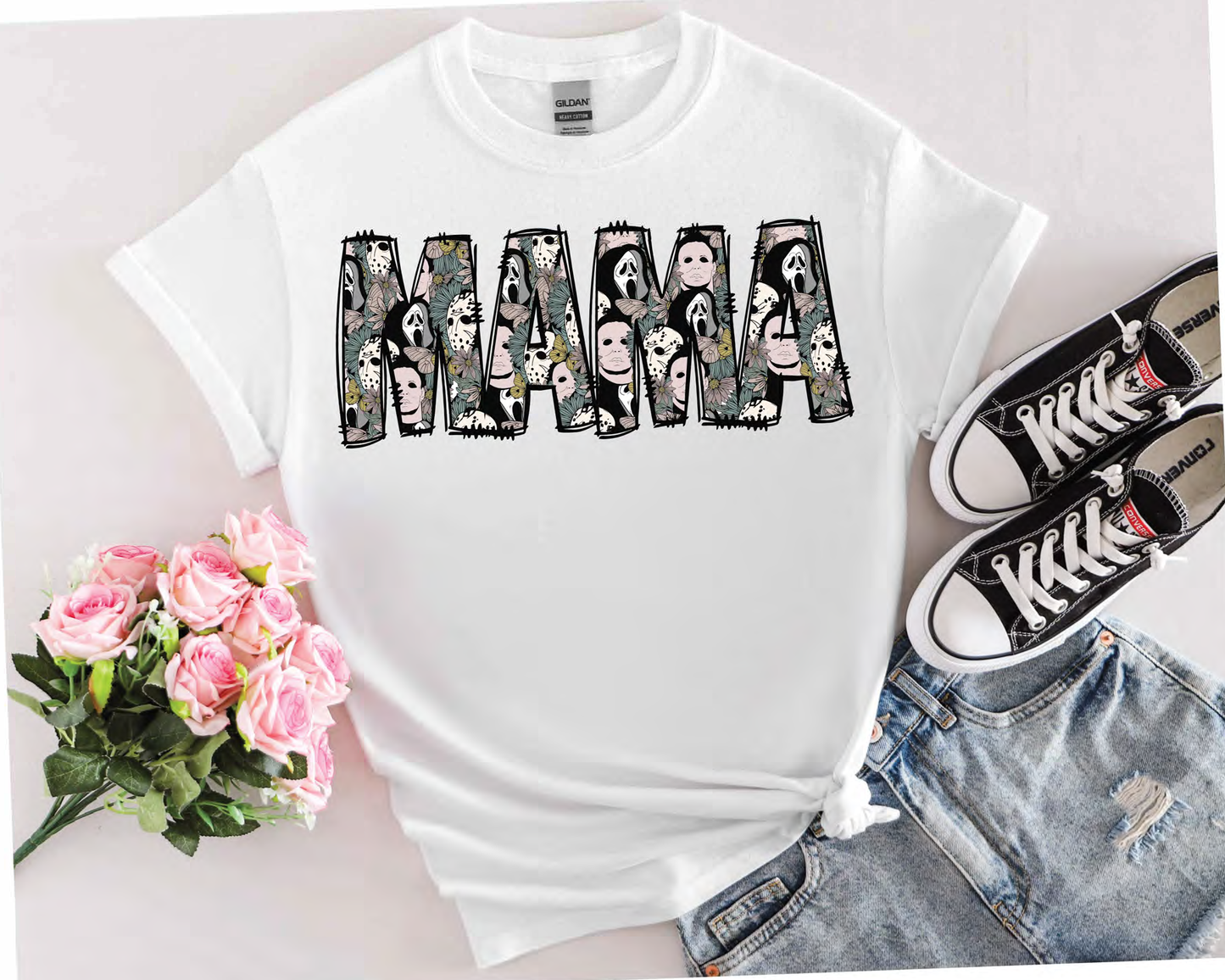 Mama Retro-Halloween Short sleeve t-shirt