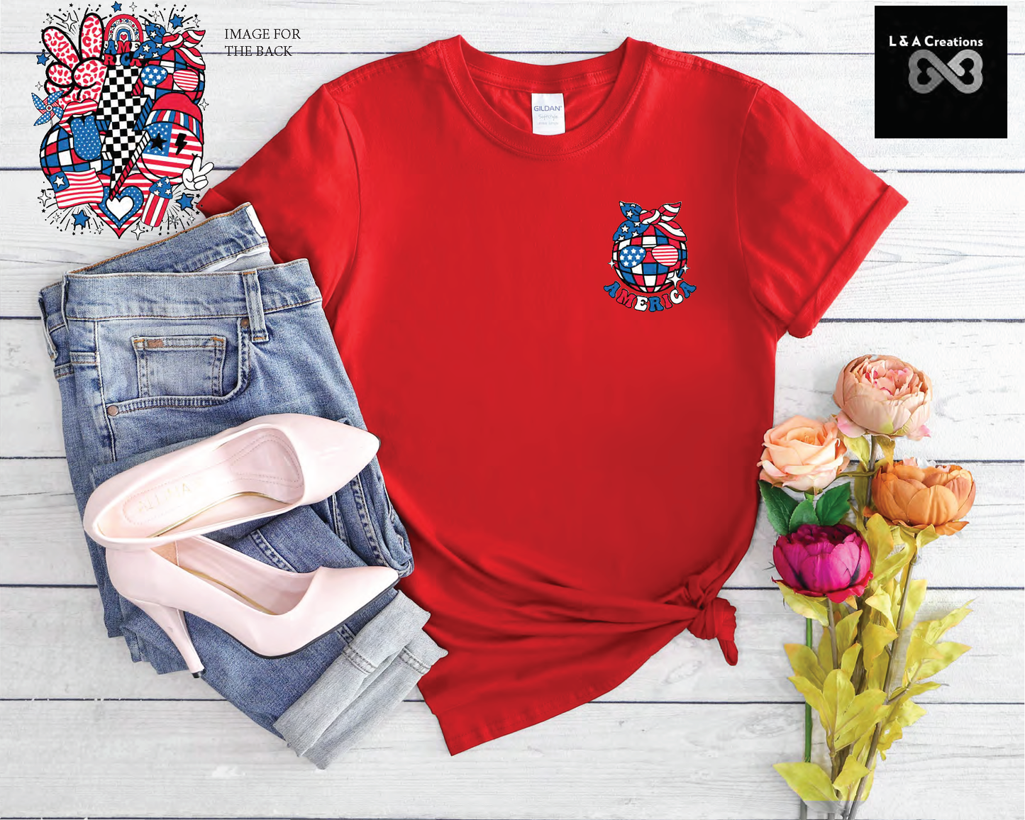 Red White and Peace T-shirt