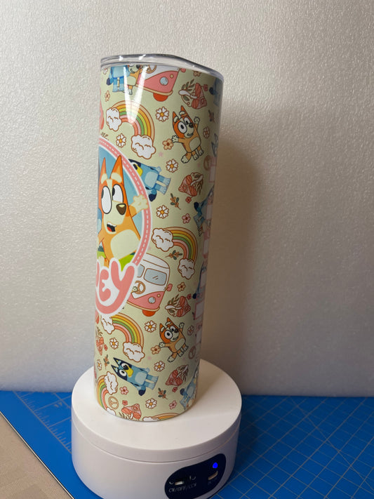 Bluey 20 oz skinny tumbler