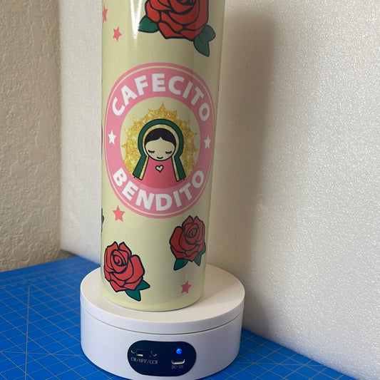 Cafecito bendito 20oz skinny tumbler