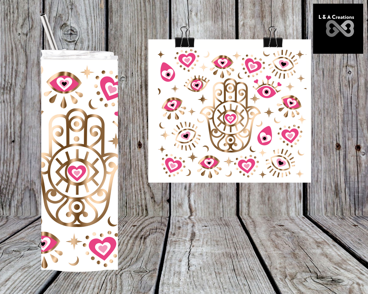 Pink Ojo 20oz tumbler
