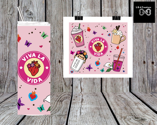 Viva la vida 20oz skinny tumbler