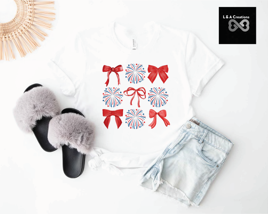 Firecrackers and Bows Short Sleeve T-shirt