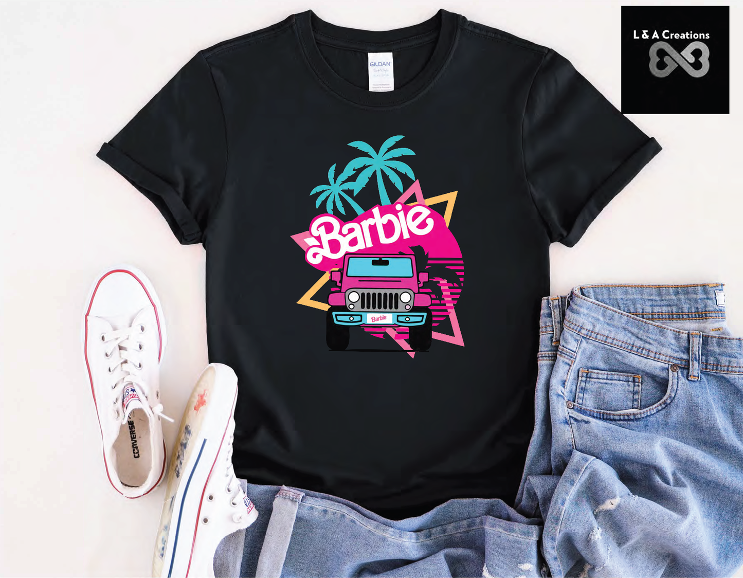 Barbie Jeep short sleeve tee