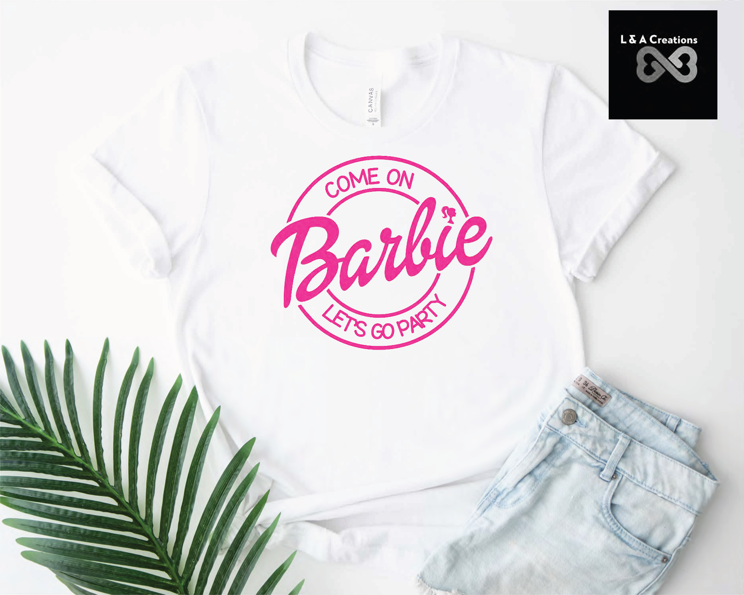 Barbie Let's Go Party- Short Sleeve Shirt