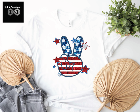 Glitter Peace- T-shirt