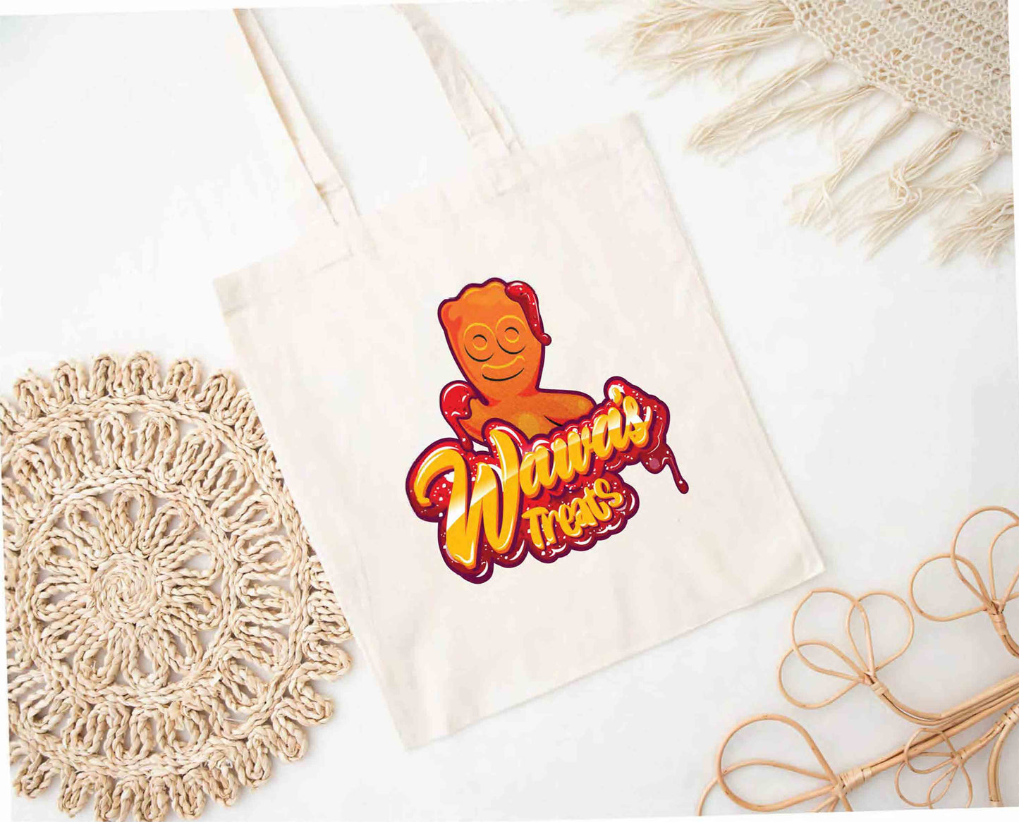 Wawa's treats tote bag