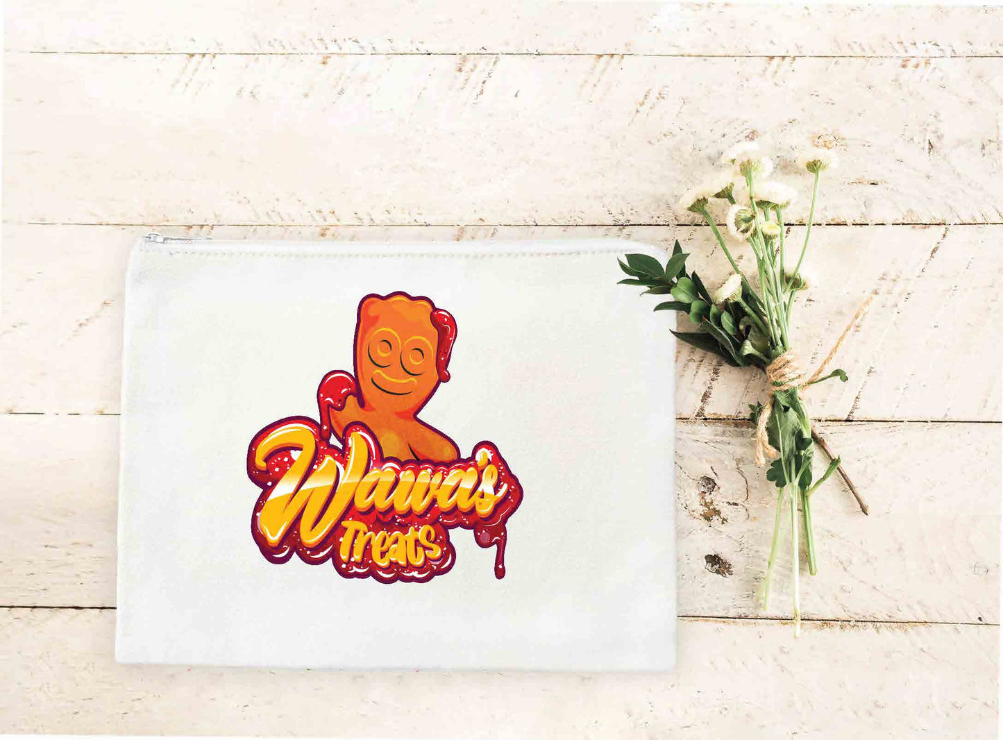 Wawa's treats sublimation make up bag