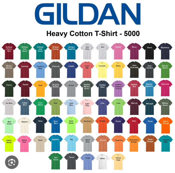 Gildan G500 Basic Tee-Blank Heavy Cotton