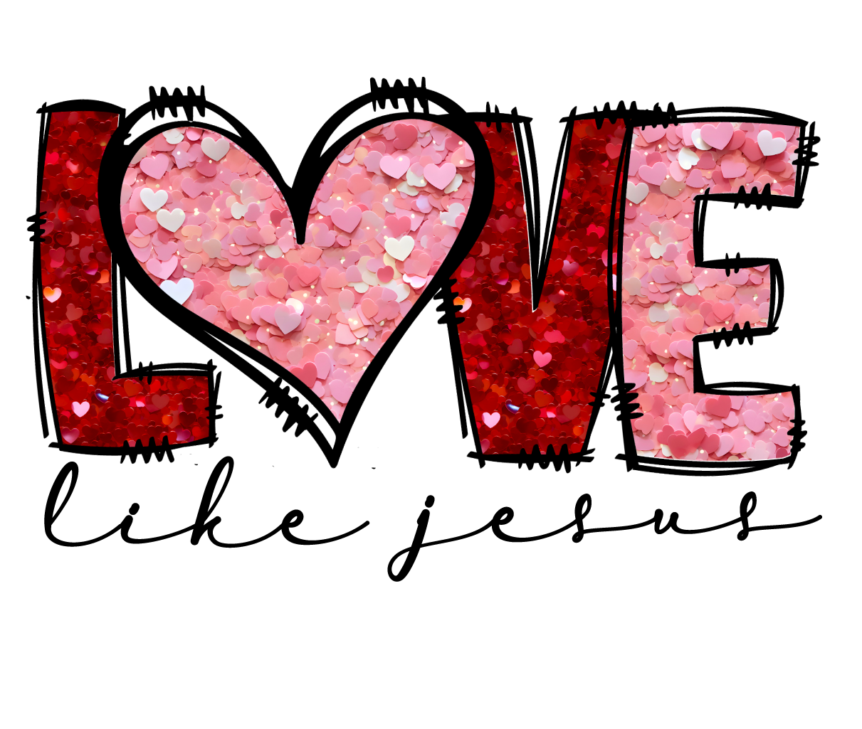 DTF PRINT-LOVE LIKE JESUS