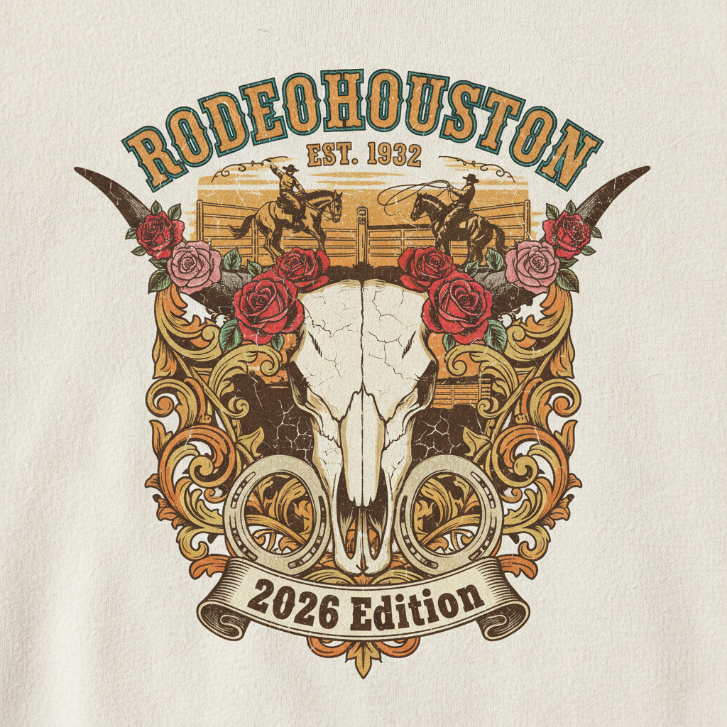 RODEOHOUSTON Vintage Longhorn Design