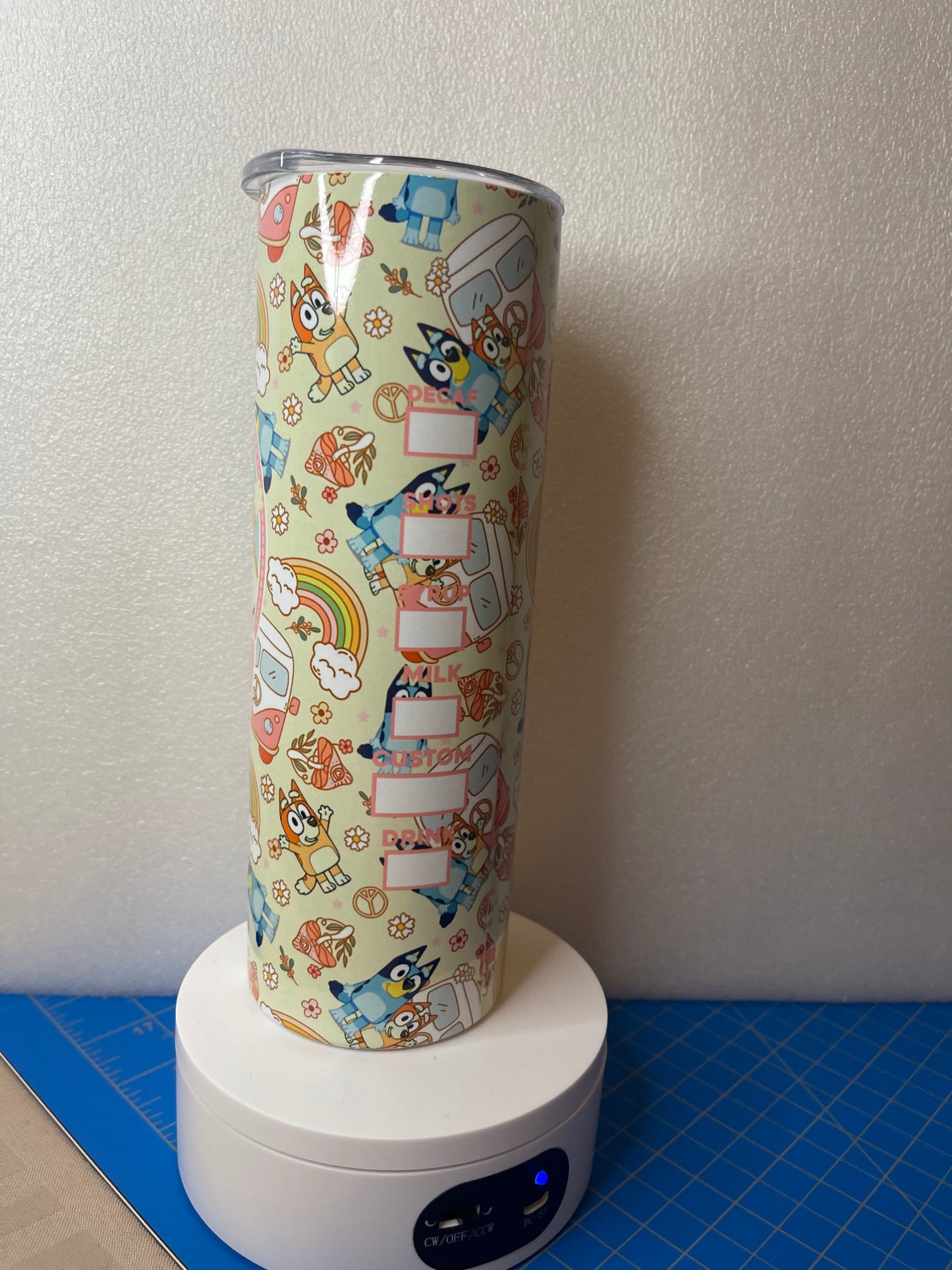 Bluey 20 oz skinny tumbler